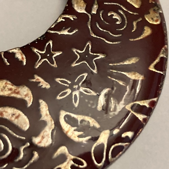 Rose Flower Hoop Circle Earrings - Picture 8 of 16